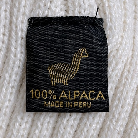 The Alpaca Connection 100% Alpaca Open Cardigan Sweater Cream/Ivory Size Large - Picture 11 of 12